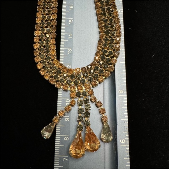 Vintage Brown Rhinestone 1920’s Necklace - Picture 4 of 4